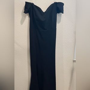 Women’s Maxi Formal Off-the-Shoulder Black Dress - Size L